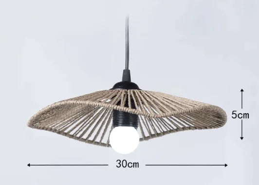 Rattan-Inspired Paper String Lampshade